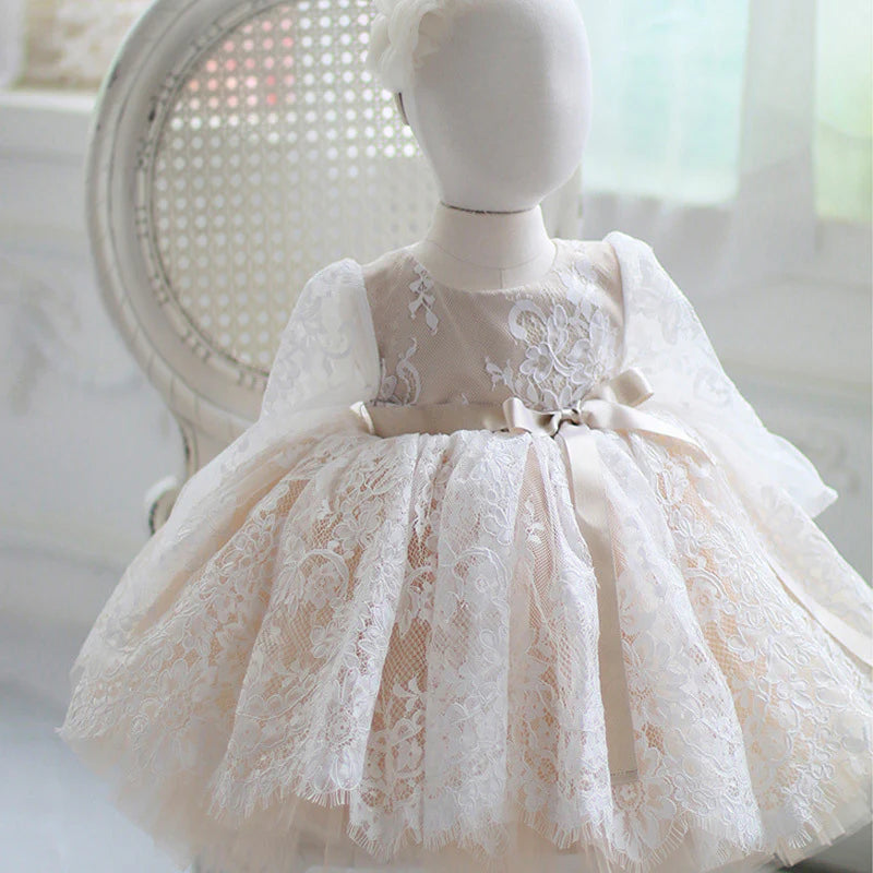 BAPTISM DRESSES GIRL LACE PUFFY PRINCESS DRESSES BABY GIRL PROM FORMAL DRESSES