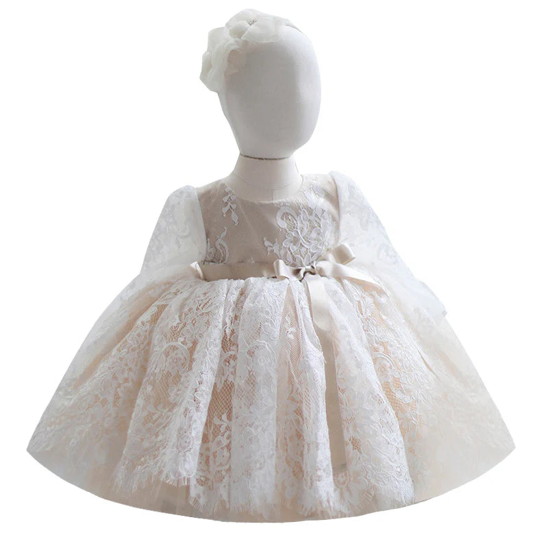 BAPTISM DRESSES GIRL LACE PUFFY PRINCESS DRESSES BABY GIRL PROM FORMAL DRESSES