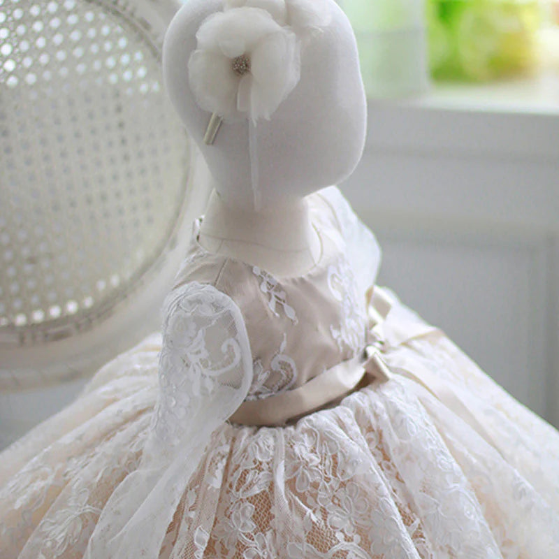 BAPTISM DRESSES GIRL LACE PUFFY PRINCESS DRESSES BABY GIRL PROM FORMAL DRESSES