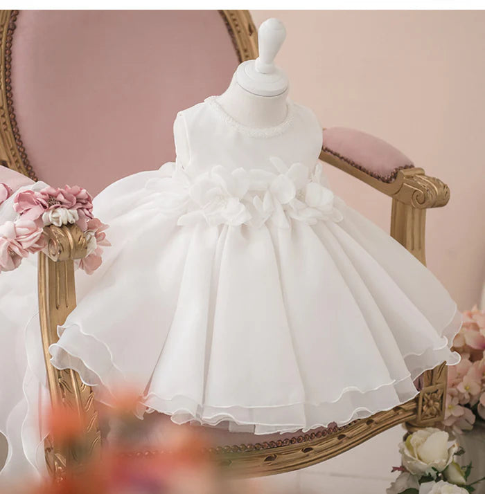 BAPTISM DRESSES BABY GIRL WEDDING PUFFY FORMAL DRESSES FLOWER GIRL DRESS