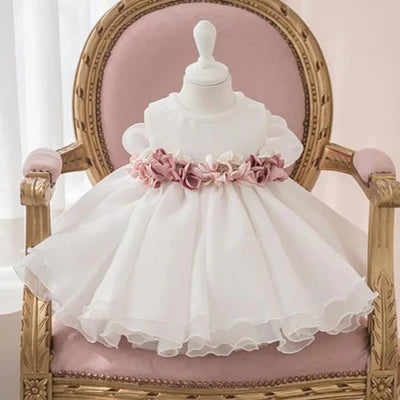 BAPTISM DRESSES BABY GIRL WEDDING PUFFY FORMAL DRESSES FLOWER GIRL DRESS