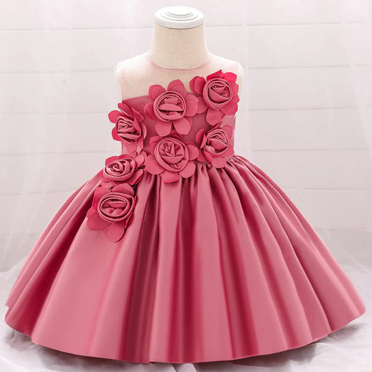 GIRL CHRISTMAS DRESS BABY GIRL EASTER DRESS BIRTHDAY PARTY DRESS SLEEVELESS FLOWER GIRL DRESS PRINCESS DRESS