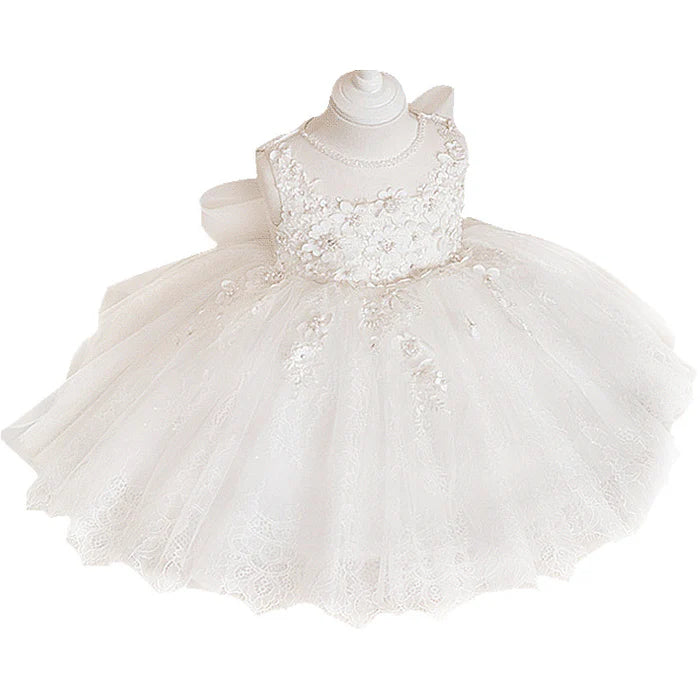 BAPTISM DRESSES BABY GIRL SUMMER WHITE EMBROIDERY FLOWER GIRL DRESS CHRISTENING DRESS