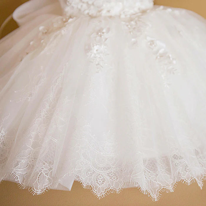 BAPTISM DRESSES BABY GIRL SUMMER WHITE EMBROIDERY FLOWER GIRL DRESS CHRISTENING DRESS