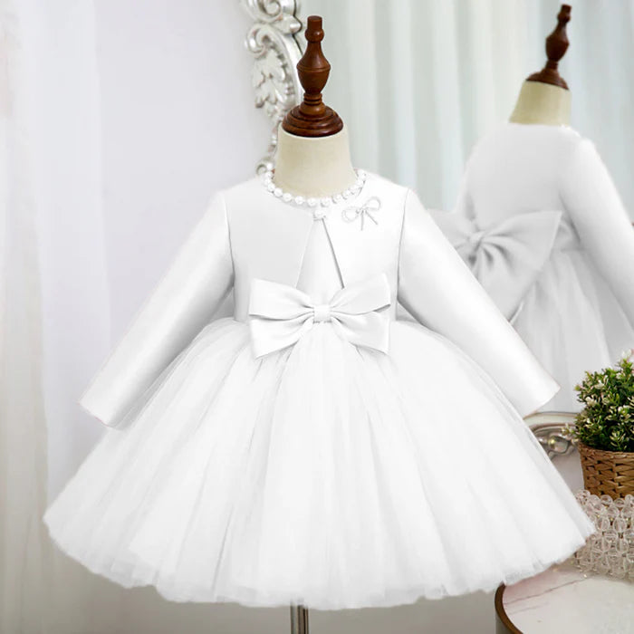 GIRL CHRISTMAS DRESS BABY GIRL PRINCESS DRESS AUTUMN BOW PUFFY TODDLER BIRTHDAY PARTY DRESS GIRL FORMAL DRESSES