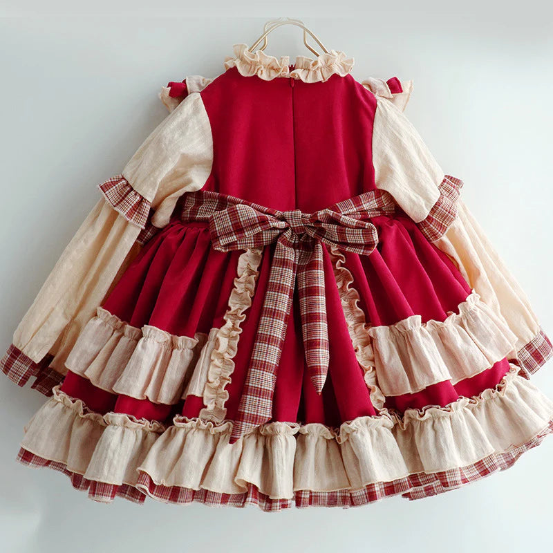 BABY GIRL PRINCESS DRESS AUTUMN WINTER LONG SLEEVE RETRO PALACE BIRTHDAY DRESS