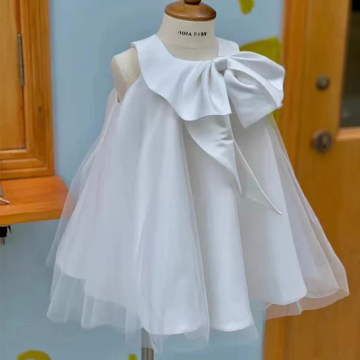 FIRST COMMUNION DRESS GIRL FORMAL PRINCESS DRESS SUMMER BOWKNOT BIRTHDAY PARTY DRESS  (4)