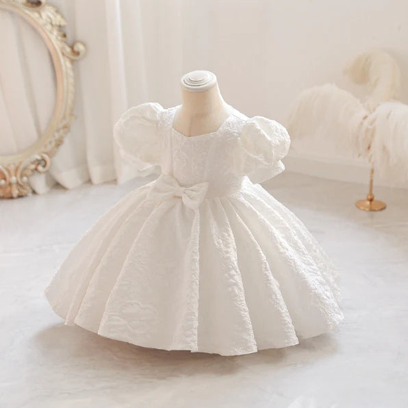 M127 6-24-Months 1-6 Years Cute 3D Pattern Bow Baby Girl Dress Birthday Party Wedding Dress For Girl Palace Princess Evening Dresses