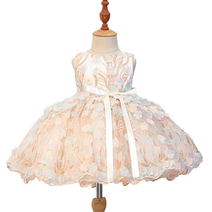 GIRL FORMAL DRESSES BABY GIRL BIRTHDAY PARTY DRESS SUMMER EMBROIDERED TODDLER PRINCESS DRESS