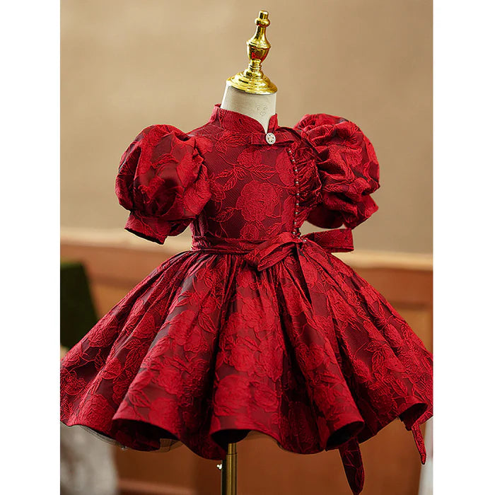 GIRL CHRISTMAS DRESS BABY GIRL PRINCESS DRESS GIRL FORMAL DRESS SUMMER PUFF SLEEVE DRESS