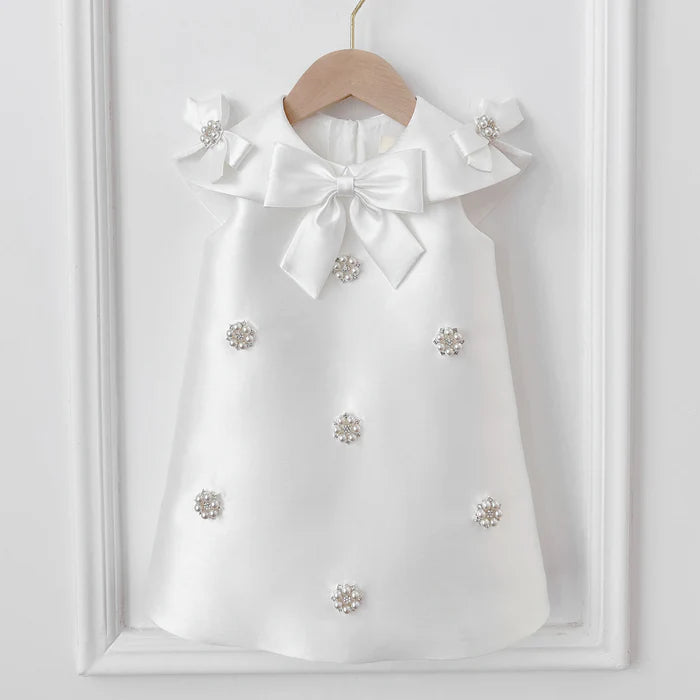 CUTE BABY GIRL BEAD DRESS BEAUTY PAGEANT DRESS TODDLER FIRST COMMUNION DRESSES