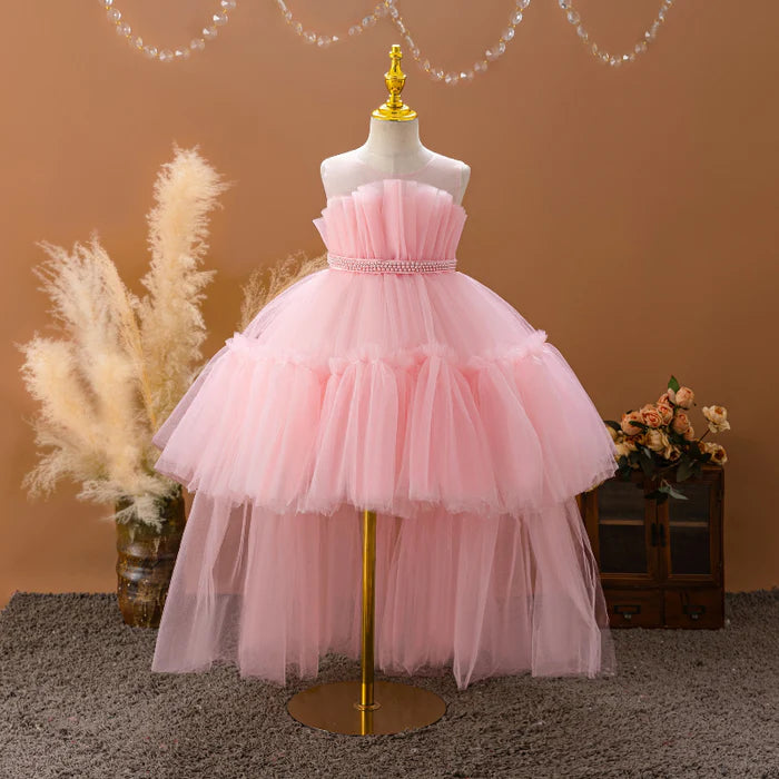 SLEEVELESS SWALLOWTAIL PRINCESS DRESS MESH PUFFY DRESS