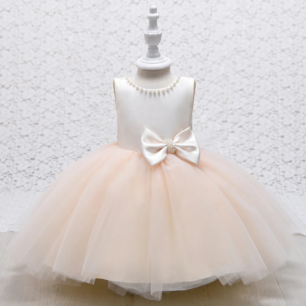 Baptism Dresses Easter Vestidos Beb Party Wear Little Flower Girl Dress For 6-24-Months 2-6 Years