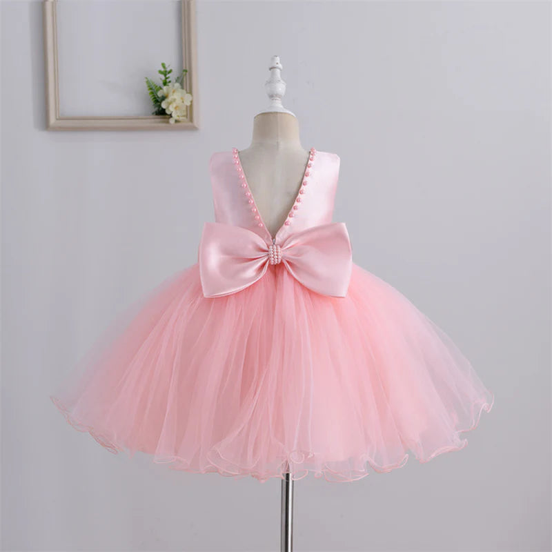 Baptism Dresses Easter Vestidos Beb Party Wear Little Flower Girl Dress For 6-24-Months 2-6 Years