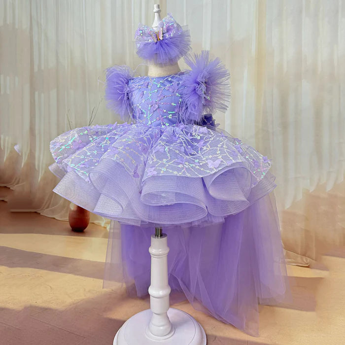 ELEGANT BABY GIRL PUFFY FESTIVAL DRESS TODDLER BIRTHDAY PARTY PRINCESS DRESS