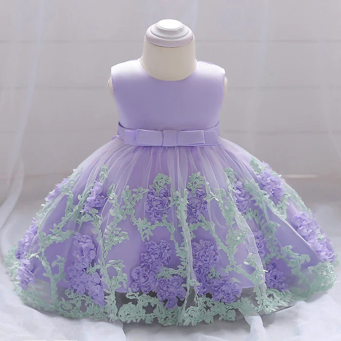 TODDLER PRINCESS DRESSES CUTE BABY FLOWER GIRL DRESS GIRL SLEEVELESS MESH BIRTHDAY PARTY DRESS