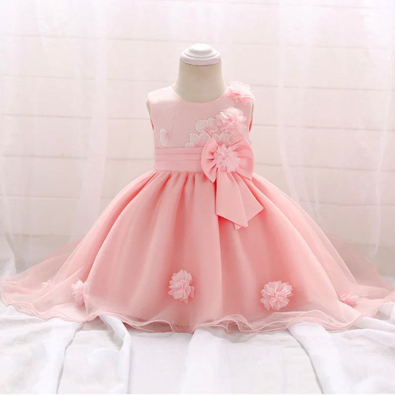 FLOWER GIRL DRESSES INFANT LACE COZY BIRTHDAY PARTY DRESSES BABY GIRL PROM DRESS