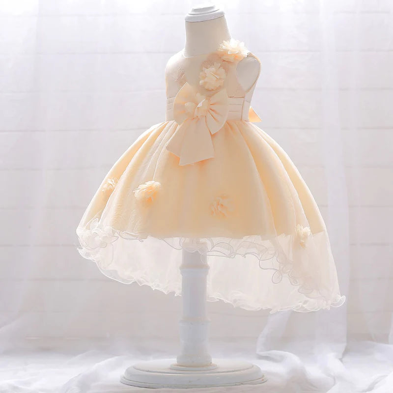 FLOWER GIRL DRESSES INFANT LACE COZY BIRTHDAY PARTY DRESSES BABY GIRL PROM DRESS