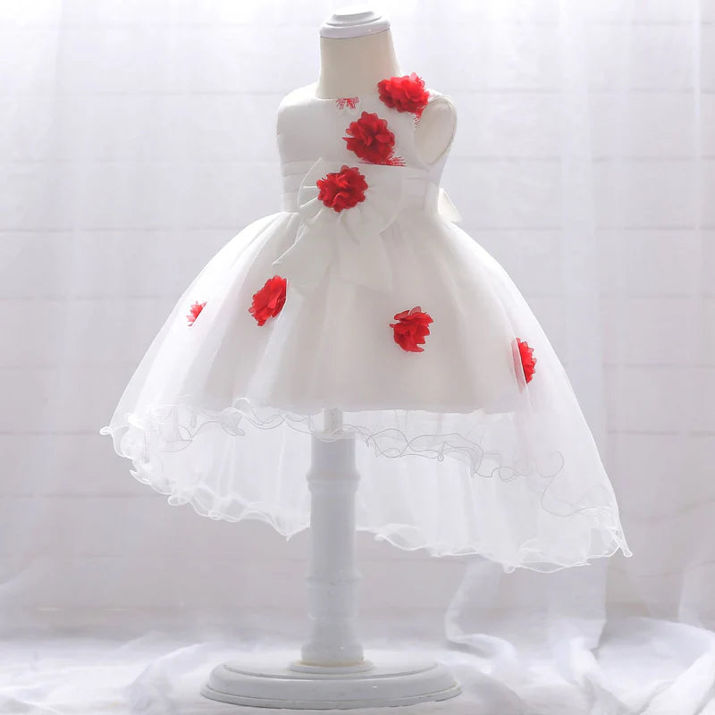 FLOWER GIRL DRESSES INFANT LACE COZY BIRTHDAY PARTY DRESSES BABY GIRL PROM DRESS