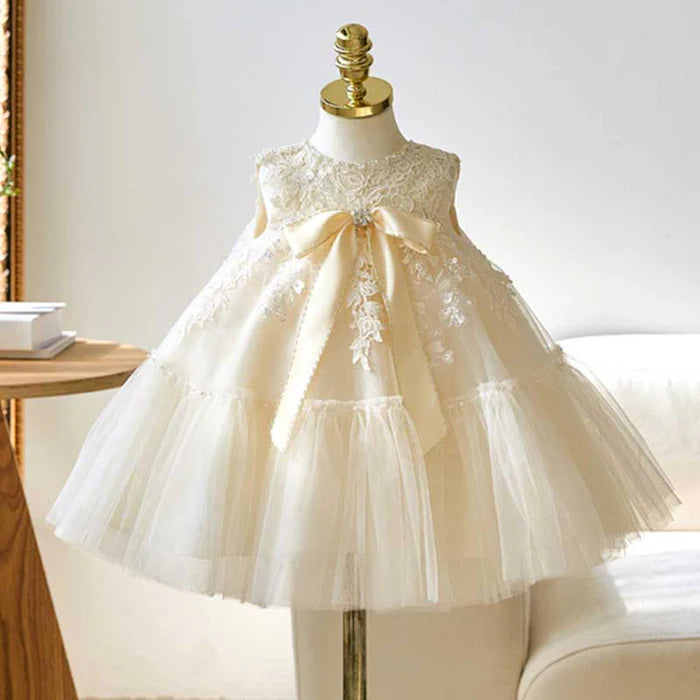 CUTE BABY GIRL FIRST COMMUNION DRESS TODDLER BIRTHDAY CHRISTENING PRINCESS DRESS