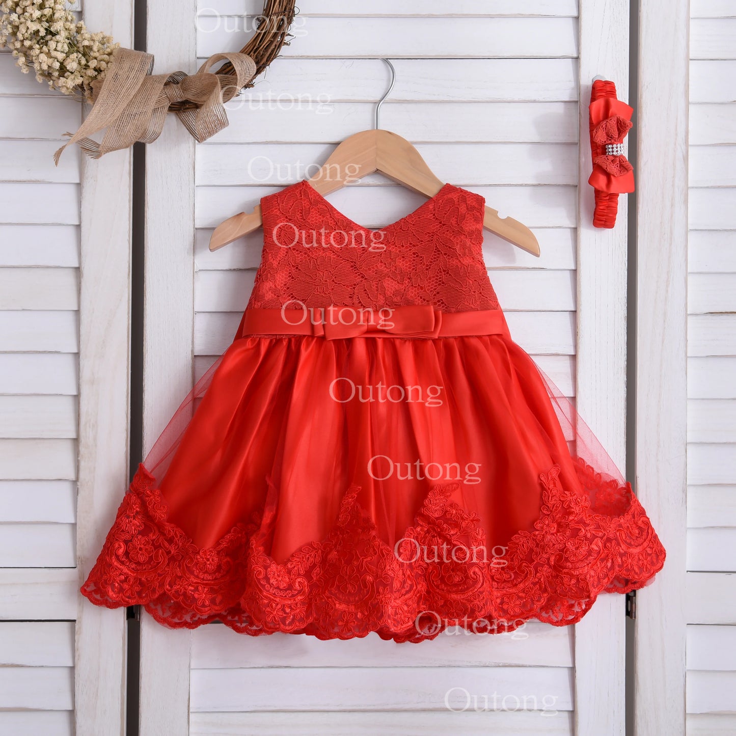 Baby Girl Dress Infant Girls Princess Dress With Big Bow Sweet Wedding Birthday Baptism Party Kids Clothing