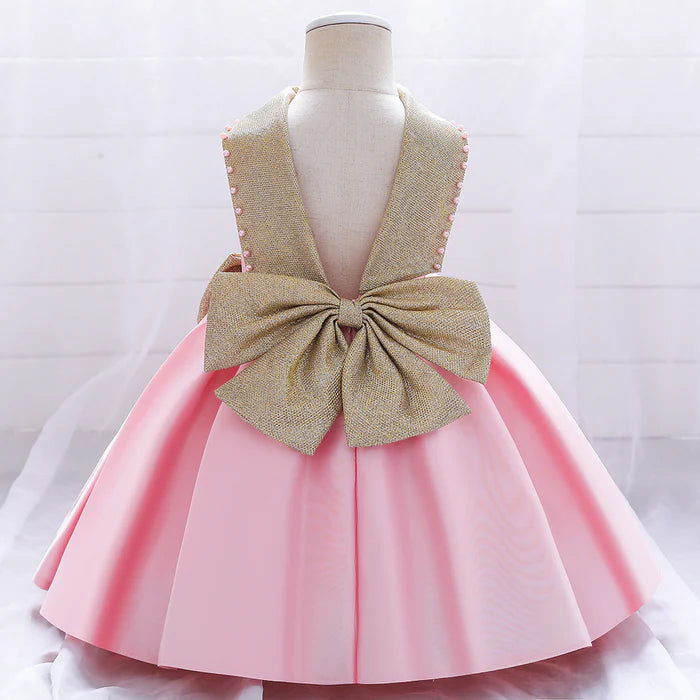 BABY GIRL BIRTHDAY PARTY DRESSES TODDLER BOW-KNOT NOBLE DRESS LITTLE GIRLS PRINCESS DRESSES