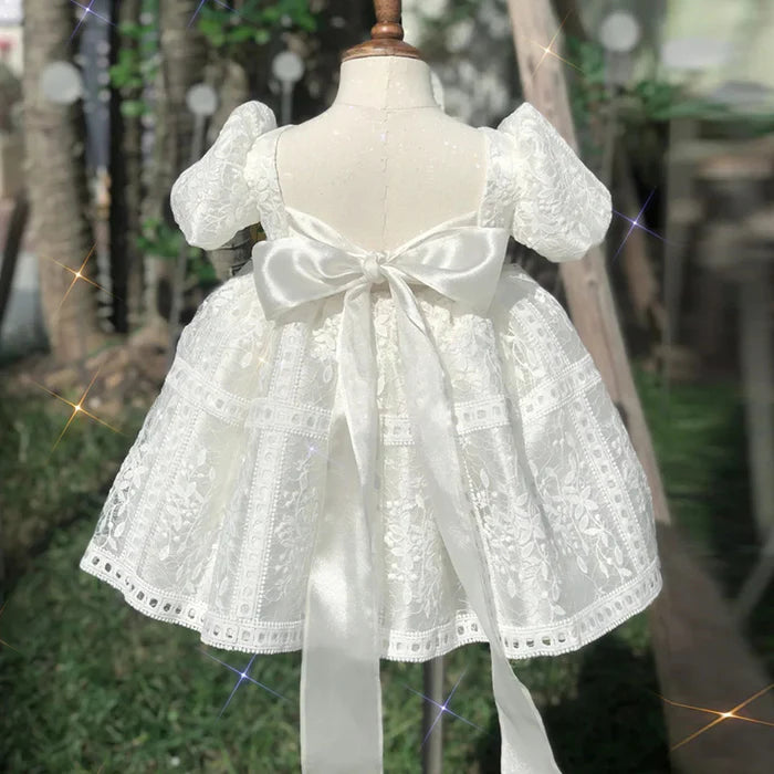 BAPTISM DRESSES BABY GIRL CUTE ELEGANT WEDDING PUFFY WHITE PRINCESS DRESS FLOWER GIRL DRESSES