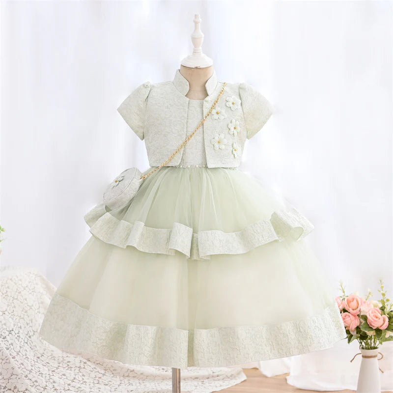 CUTE BABY GIRL EASTER DRESS TWO PIECE PRINCESS DRESS