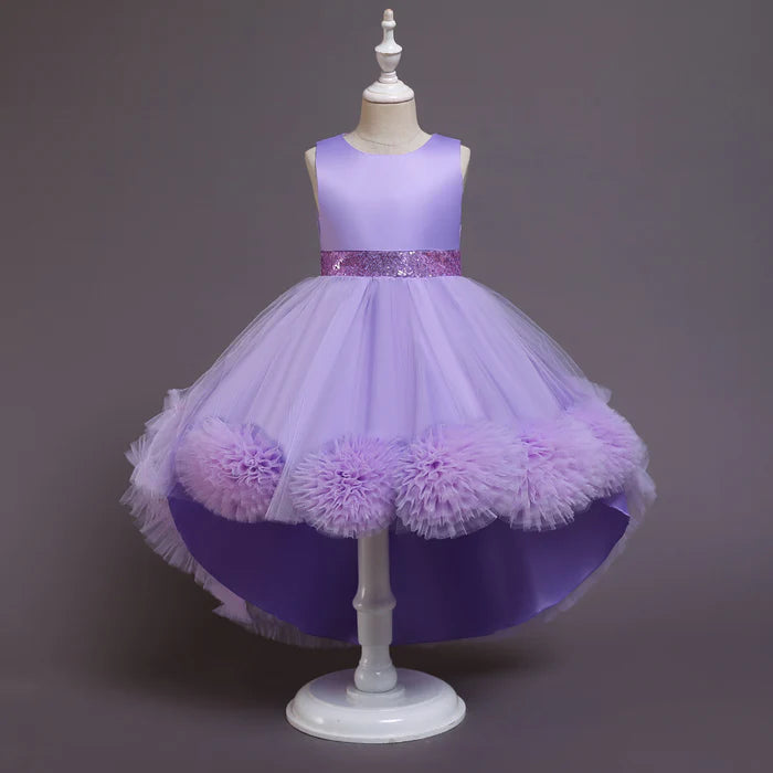 BABY GIRL EASTER DRESS BIRTHDAY PARTY DREAMY POM-POM PUFFY FLOWER GIRL PRINCESS PAGEANT DRESS