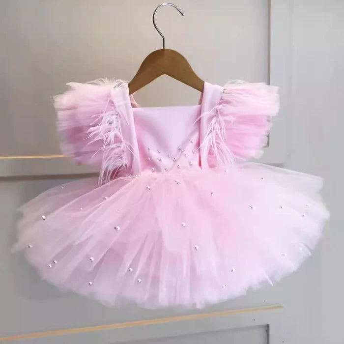 FLOWER GIRL BIRTHDAY PRINCESS DRESS TODDLER PARTY PRINCESS DRESS