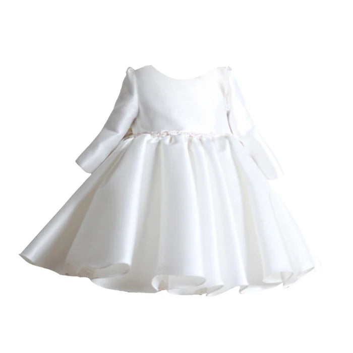 BAPTISM DRESSES BABY GIRL WHITE TEXTURED PUFFY FORMAL PRINCESS DRESS TODDLER PROM DRESS