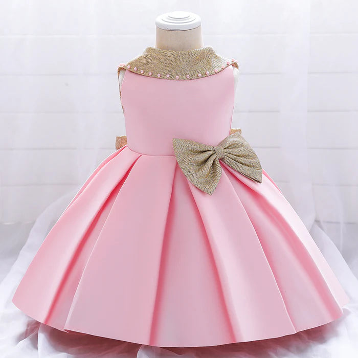 BABY GIRL BIRTHDAY PARTY DRESSES TODDLER BOW-KNOT NOBLE DRESS LITTLE GIRLS PRINCESS DRESSES