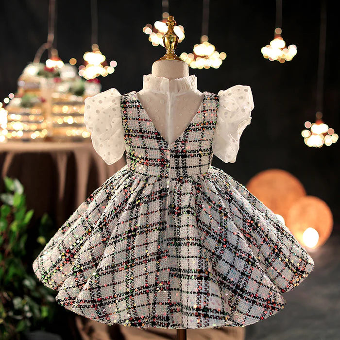 BABY GIRL FORMAL PARTY DRESSES GIRL SUMMER VINTAGE SWEET SEQUIN PRINCESS DRESS