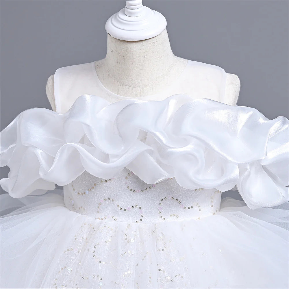 1-5 New Arrival Handmade Custom High-End Sequined Children's Wedding Dress Girl Birthday Party Dress