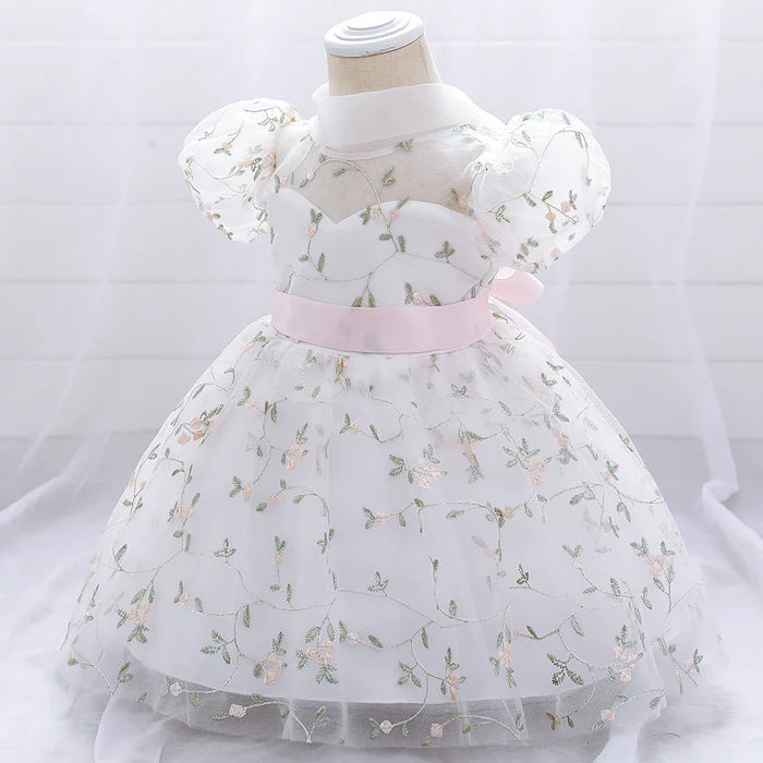 BABY GIRL FLORAL PUFFY BIRTHDAY CAKE DRESS FLOWER GIRL DRESSES