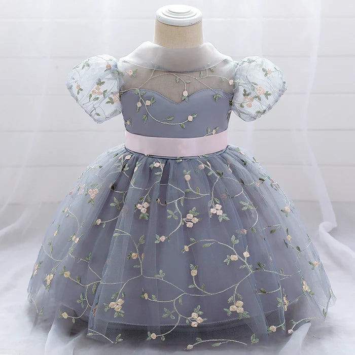 BABY GIRL FLORAL PUFFY BIRTHDAY CAKE DRESS FLOWER GIRL DRESSES