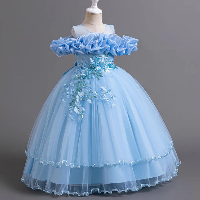 CHILDREN'S BIRTHDAY PRINCESS DRESS GIRL WEDDING ELEGANT DRESS