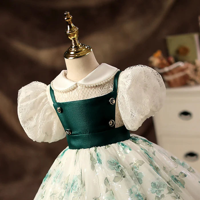 TODDLER CHRISTMAS DRESS GIRLS LACE DRESS FLOWER GIRL FLUFFY PRINCESS DRESS