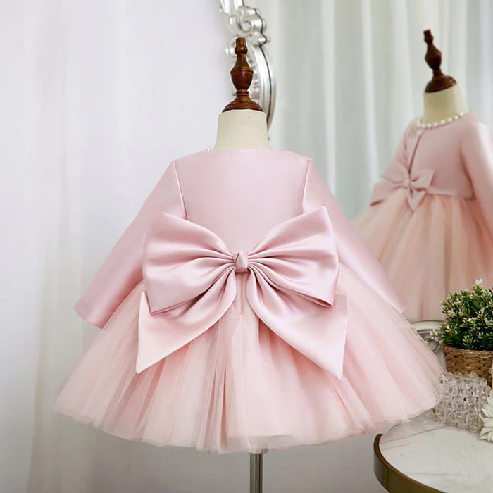 GIRL CHRISTMAS DRESS BABY GIRL PRINCESS DRESS AUTUMN BOW PUFFY TODDLER BIRTHDAY PARTY DRESS GIRL FORMAL DRESSES