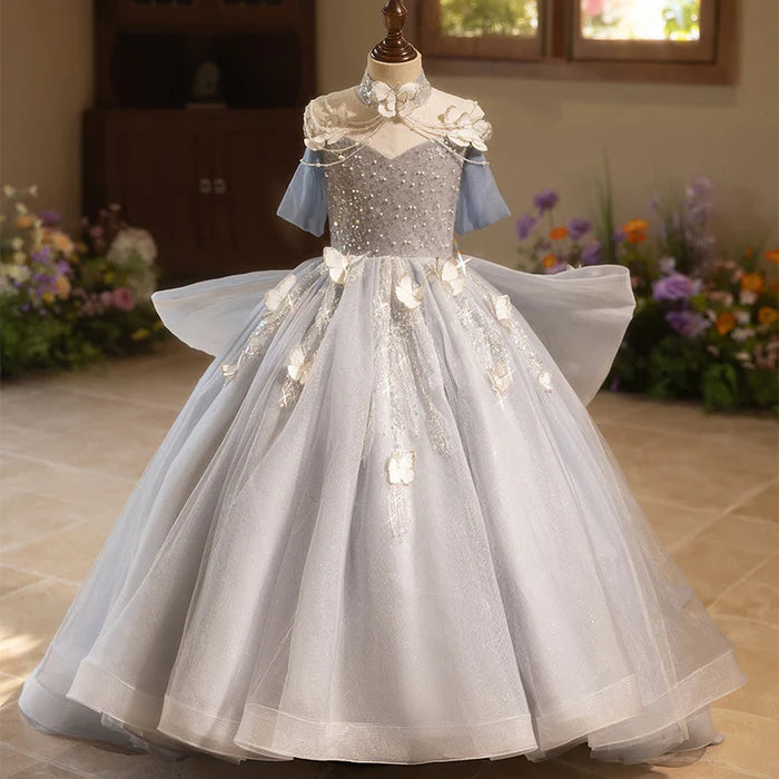 LUXURIOUS BABY GIRL BEAUTY PAGEANT DRESS CHRISTMAS BIRTHDAY PARTY PRINCESS DRESS