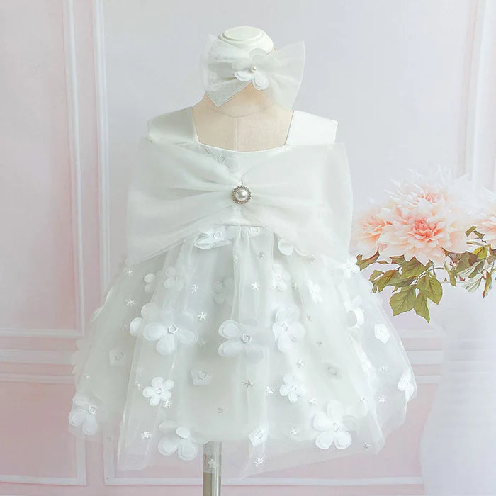 BABY GIRL BIRTHDAY DRESSES EASTER DRESS INFANT SUMMER CUTE BOW FLUFFY COZY PROM DRESS