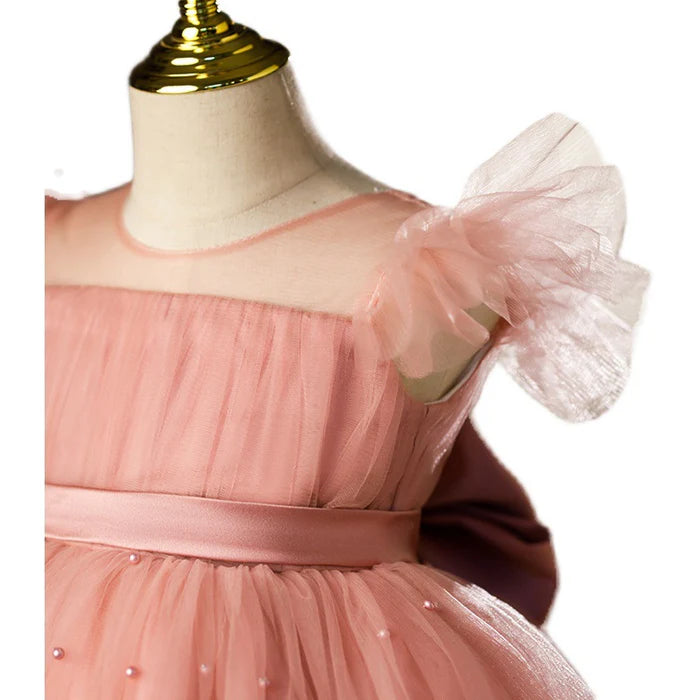 GIRL PAGEANT DRESSES BABY GIRL BIRTHDAY PARTY DRESS BEADED PUFFY FORMAL PRINCESS DRESS