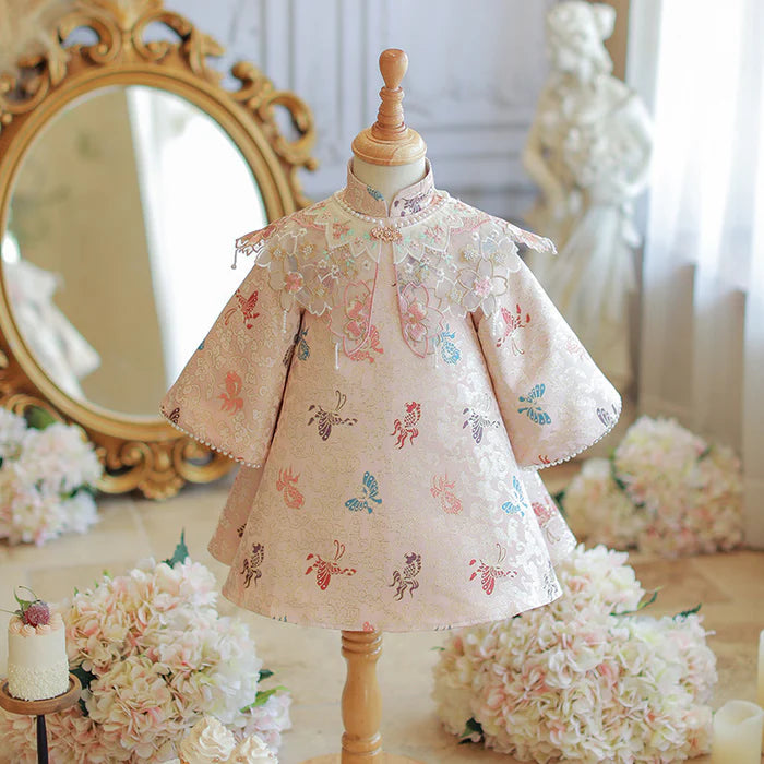 EMBROIDERY DRESS FOR BABY GIRL BIRTHDAY PARTY PRINCESS DRESS