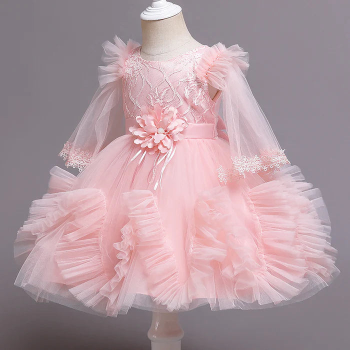 BABY GIRL PAGEANT PRINCESS DRESSES INFANT SUMMER PUFFY BIRTHDAY PARTY DRESSES