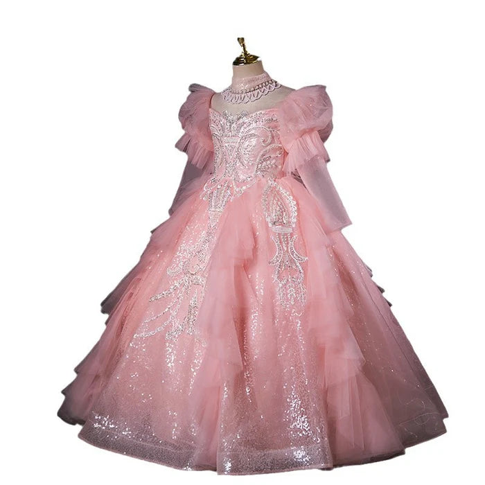 NEW YEAR DRESS CHRISTMAS DRESS GIRLS PAGEANT DRESSES GIRLS PRINCESS DRESSES