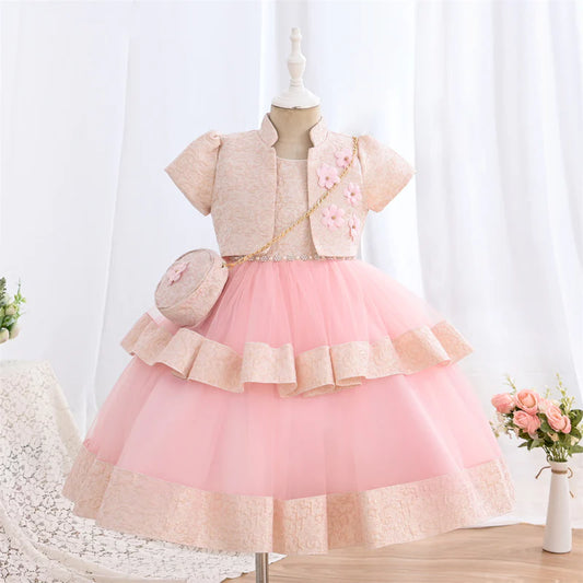 CUTE BABY GIRL EASTER DRESS TWO PIECE PRINCESS DRESS