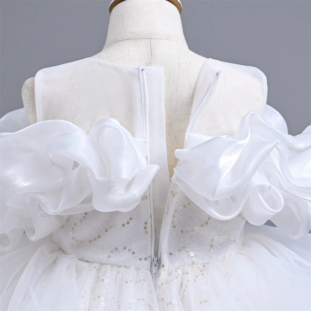 1-5 New Arrival Handmade Custom High-End Sequined Children's Wedding Dress Girl Birthday Party Dress