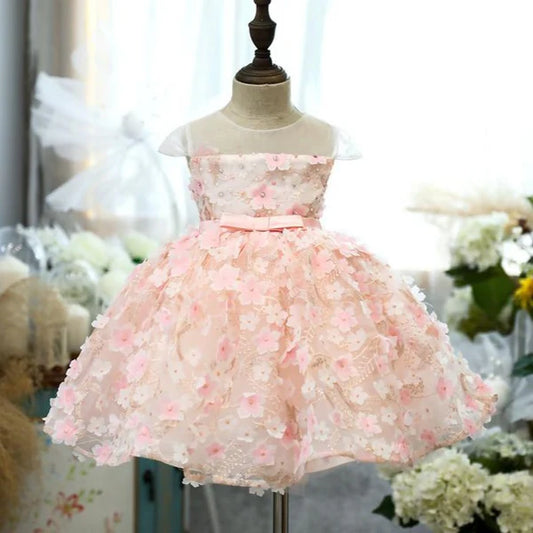 BABY GIRL PAGEANT DRESSES TODDLER ELEGANT PUFFY CUTE BIRTHDAY PARTY PROM DRESS