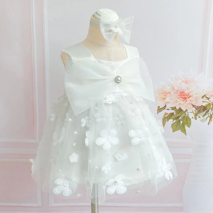 BABY GIRL BIRTHDAY DRESSES EASTER DRESS INFANT SUMMER CUTE BOW FLUFFY COZY PROM DRESS