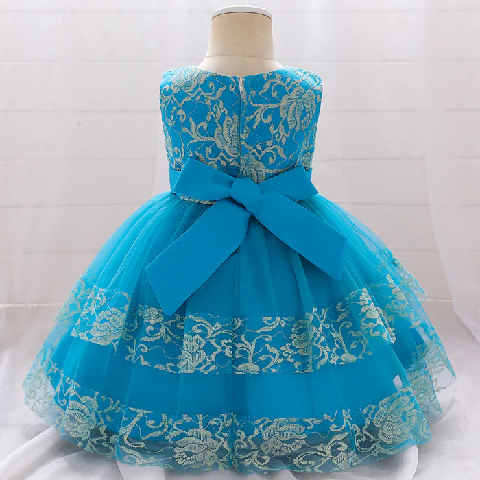 BABY GIRL BIRTHDAY PARTY DRESSES TODDLER SUMMER SLEEVELESS CUTE FLUFFY LACE FORMAL PRINCESS DRESSES